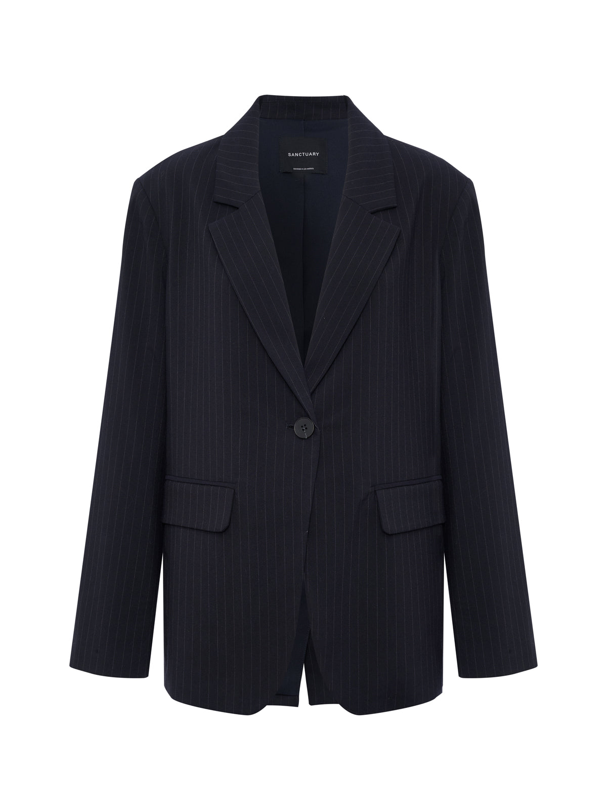 Maci Blazer Navy Pinstripe - Sanctuary Clothing