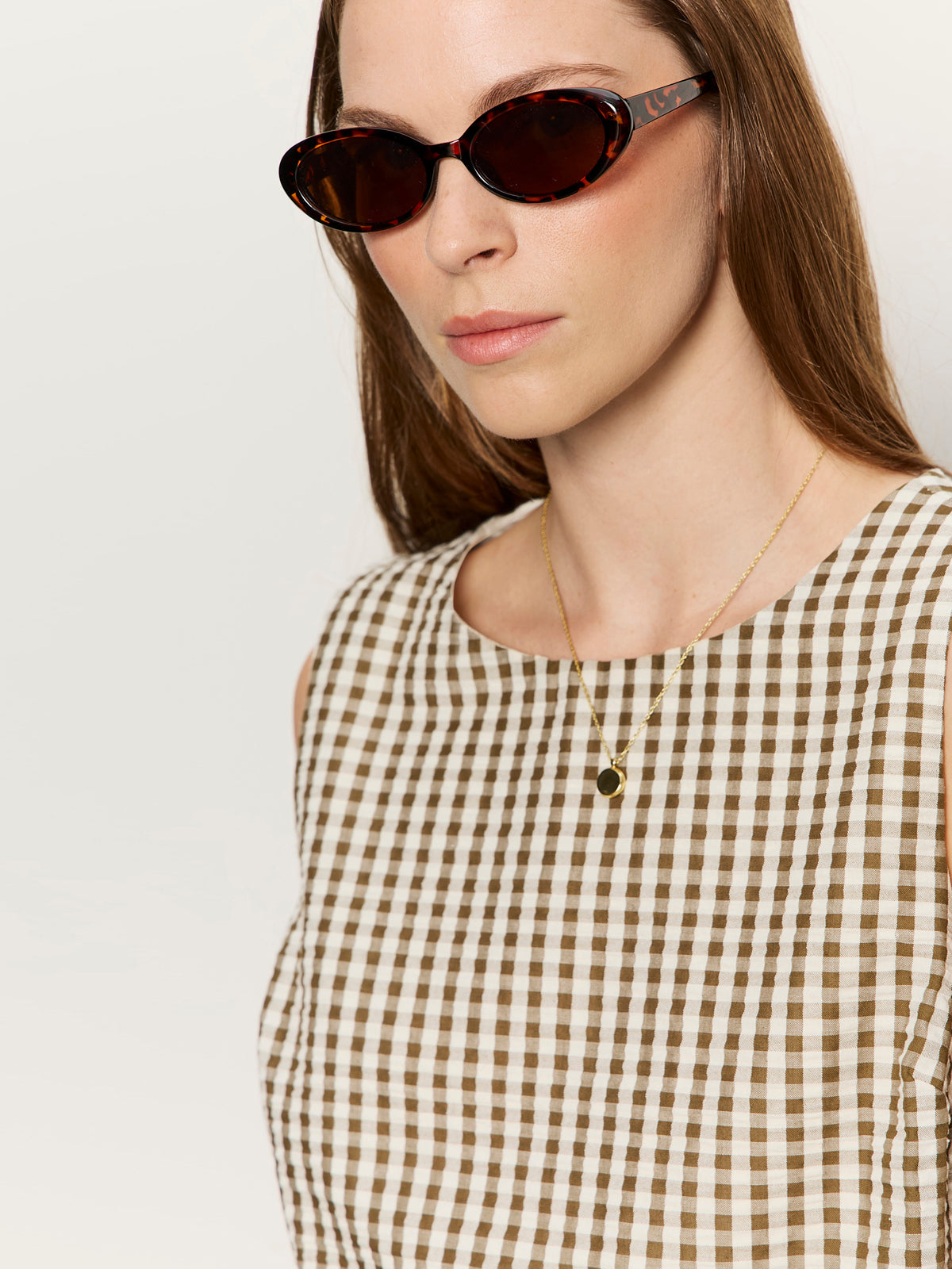 BETTER DAYS GINGHAM SHELL TIMBER/COLLAGEN GINGHAM - Sanctuary Clothing