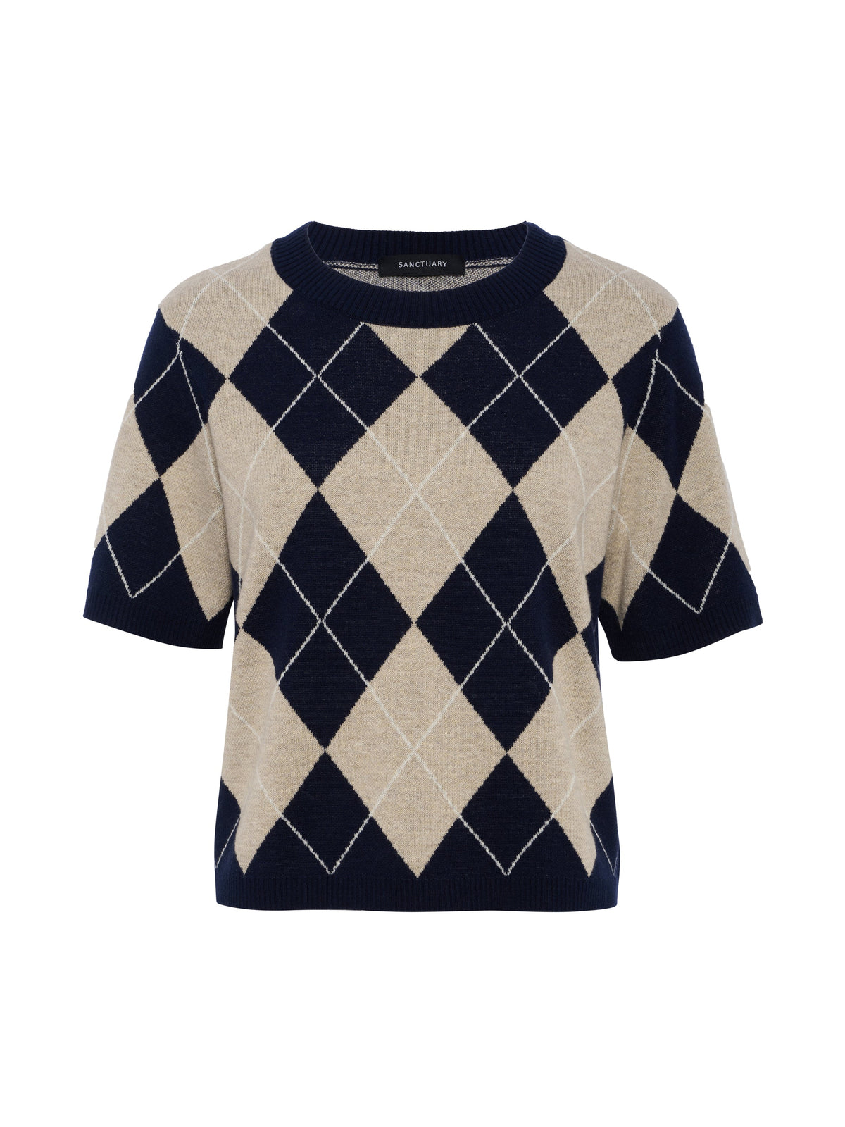 Perfect Sweater Tee Loma Argyle - Sanctuary Clothing