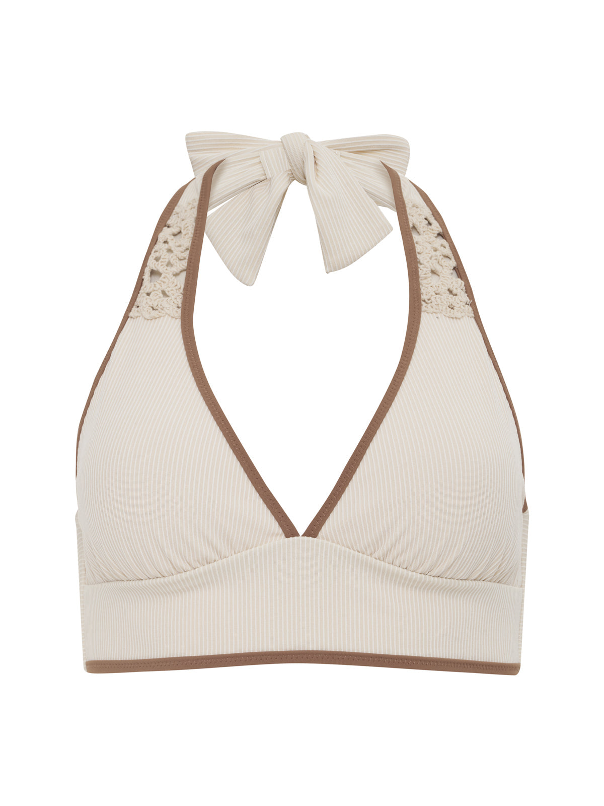 HALTER TALL TRI W/ REMOV. CUPS WHITE SAND - Sanctuary Clothing
