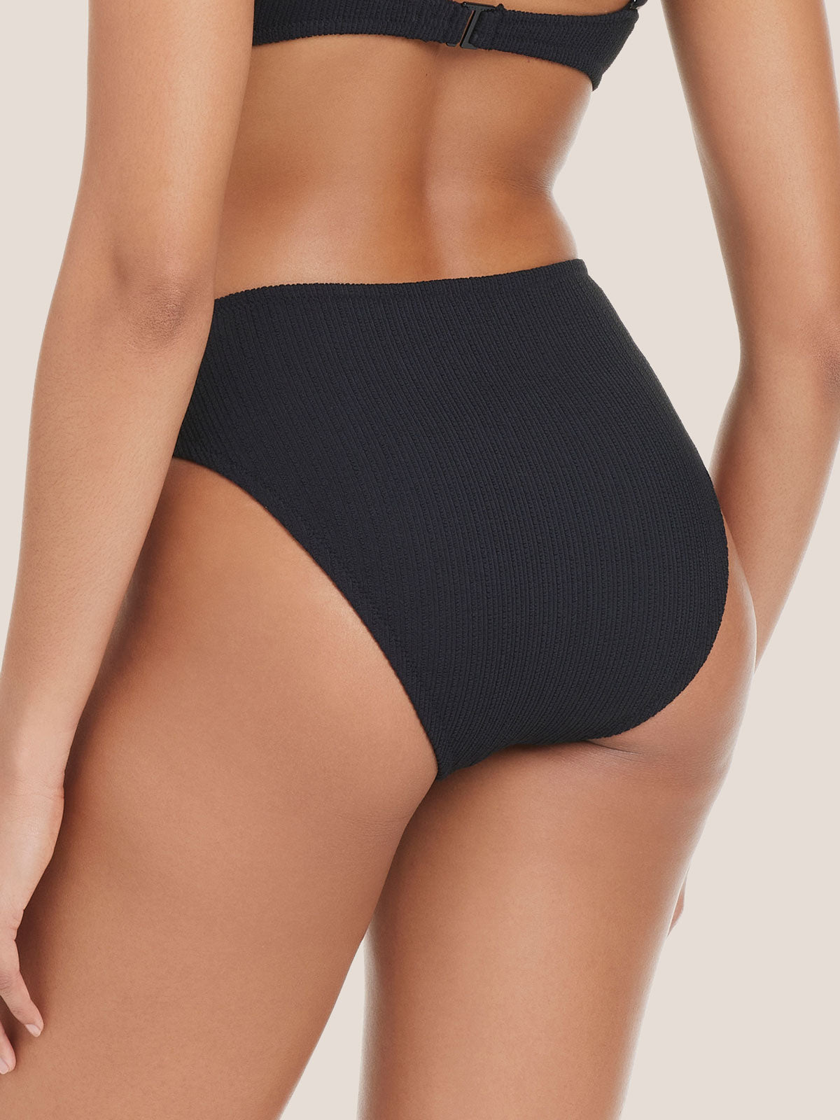 High Leg High Rise Bikini Bottom Black - Sanctuary Clothing