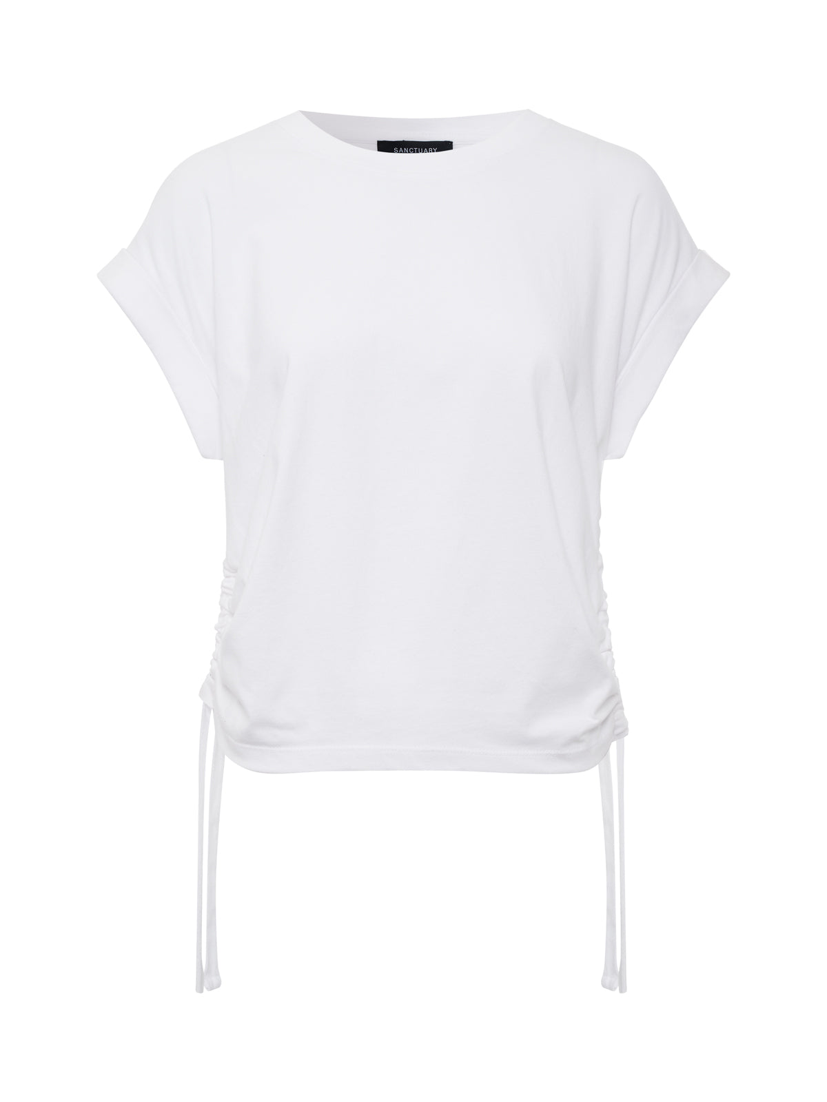 ALL DAY RUCHED TEE WHITE - Sanctuary Clothing