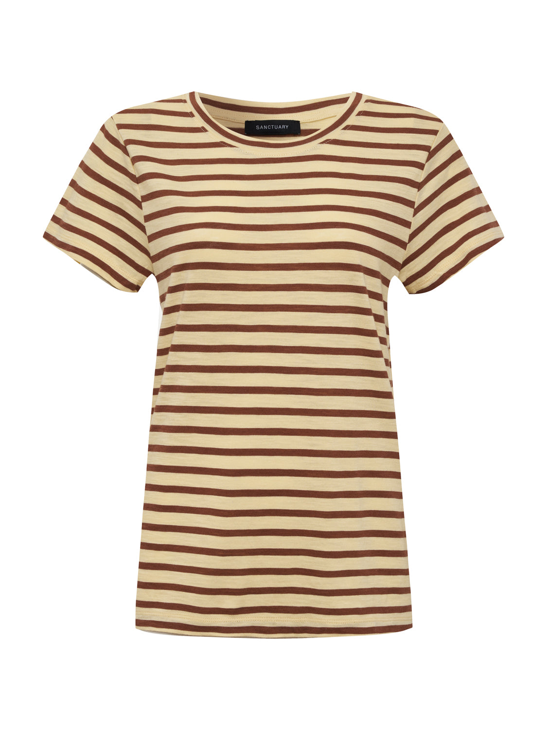 THE PERFECT TEE CHOCO BANANA STRIPE - Sanctuary Clothing