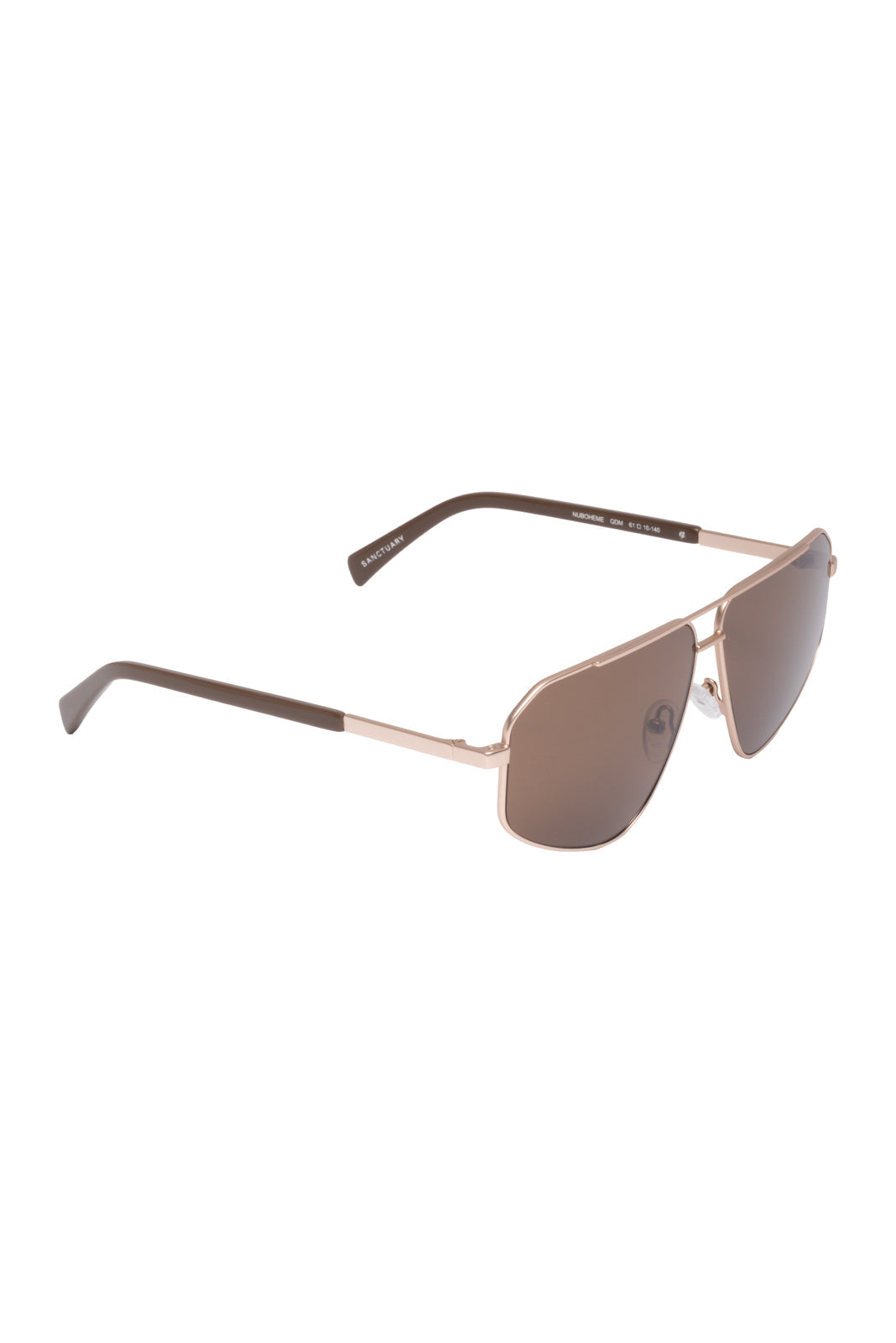 Nu Boheme Sunglasses Matte Gold/Brown Lens - Sanctuary Clothing
