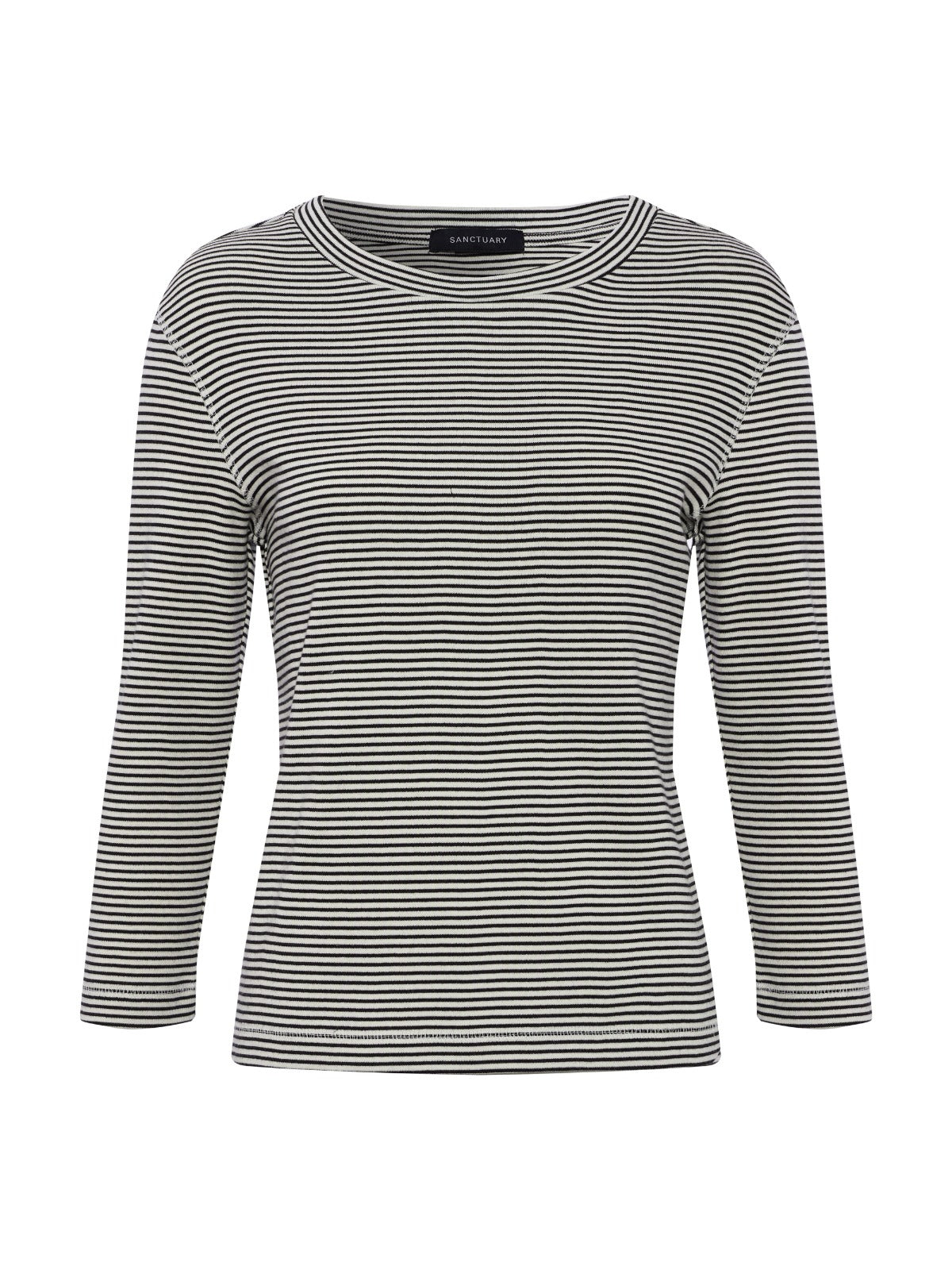 3/4 Mode Tee Chalk French Stripe - Sanctuary Clothing