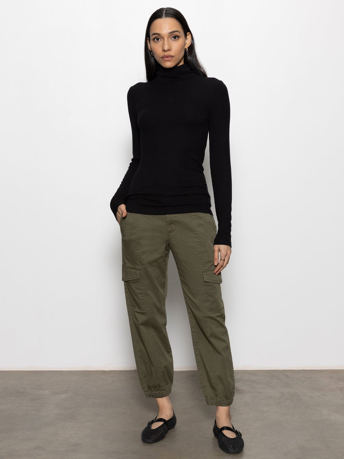 Black Essential Turtleneck Top - Sanctuary Clothing