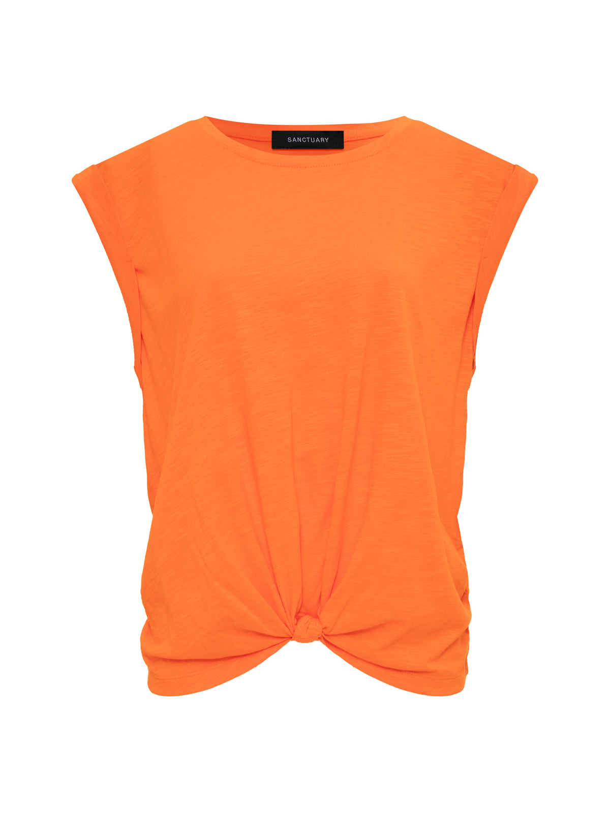 KNOTTED MUSCLE TEE HIBISCUS ORANGE - Sanctuary Clothing