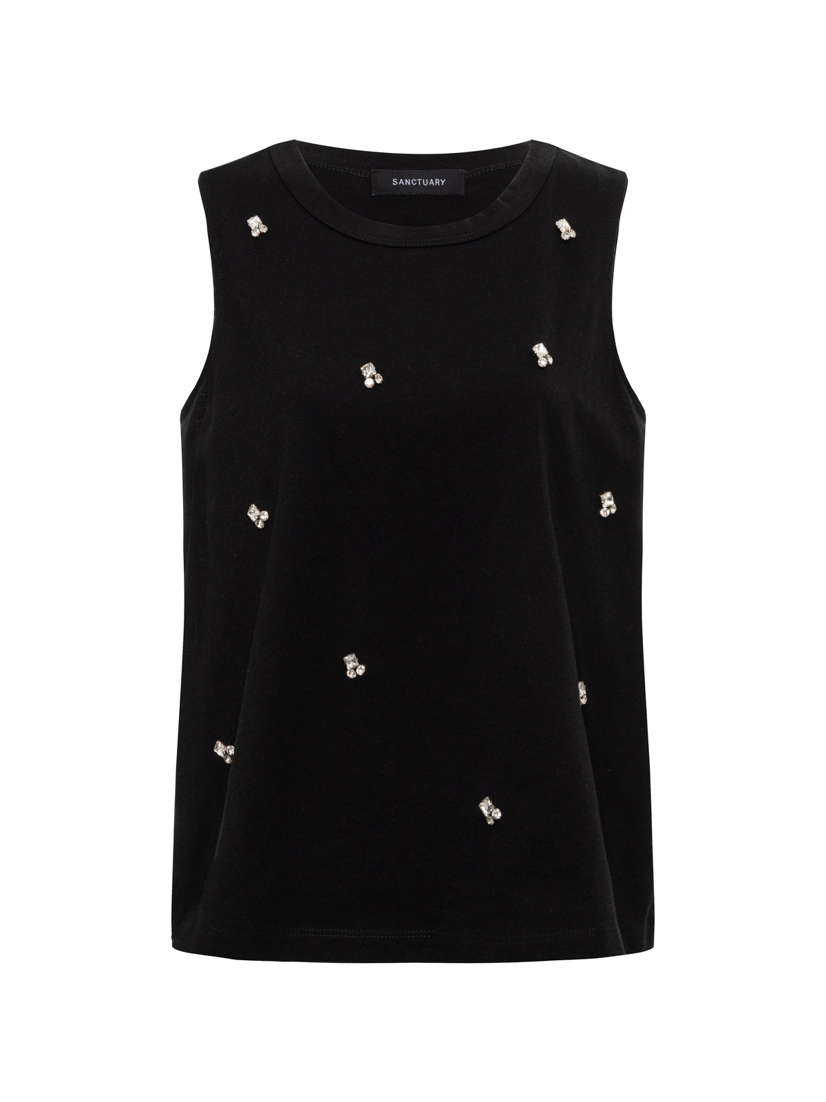 CAMPARI EMBELLISHED TANK BLACK - Sanctuary Clothing