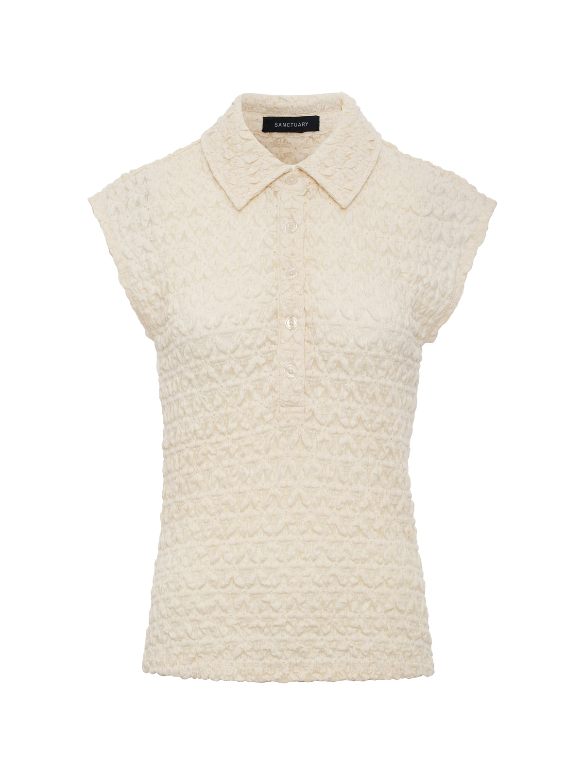 Everyday Muse Collared Tee Bone - Sanctuary Clothing