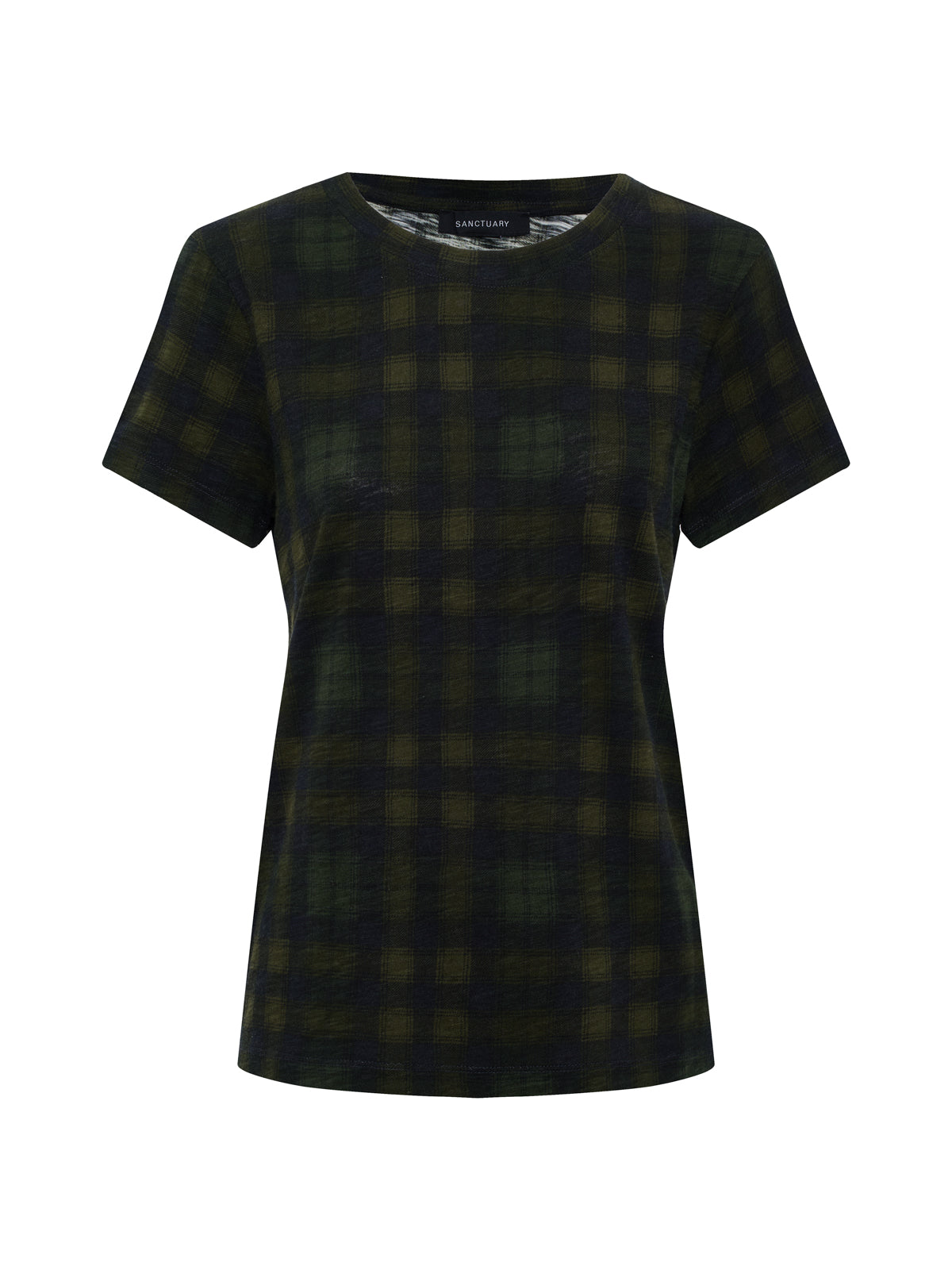 The Perfect Tee Forest Plaid Extended Sizing - Sanctuary Clothing