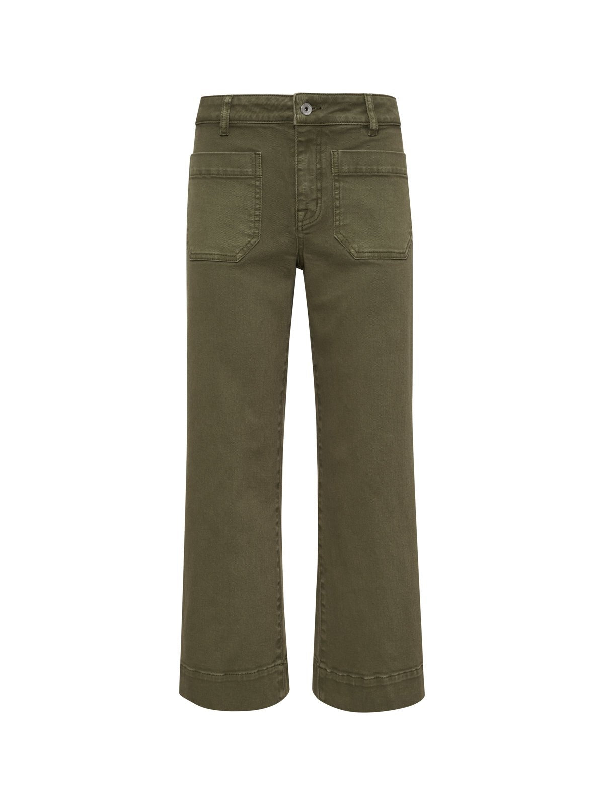 The Marine Jean Crop Covert Green Petite Sizing - Sanctuary Clothing