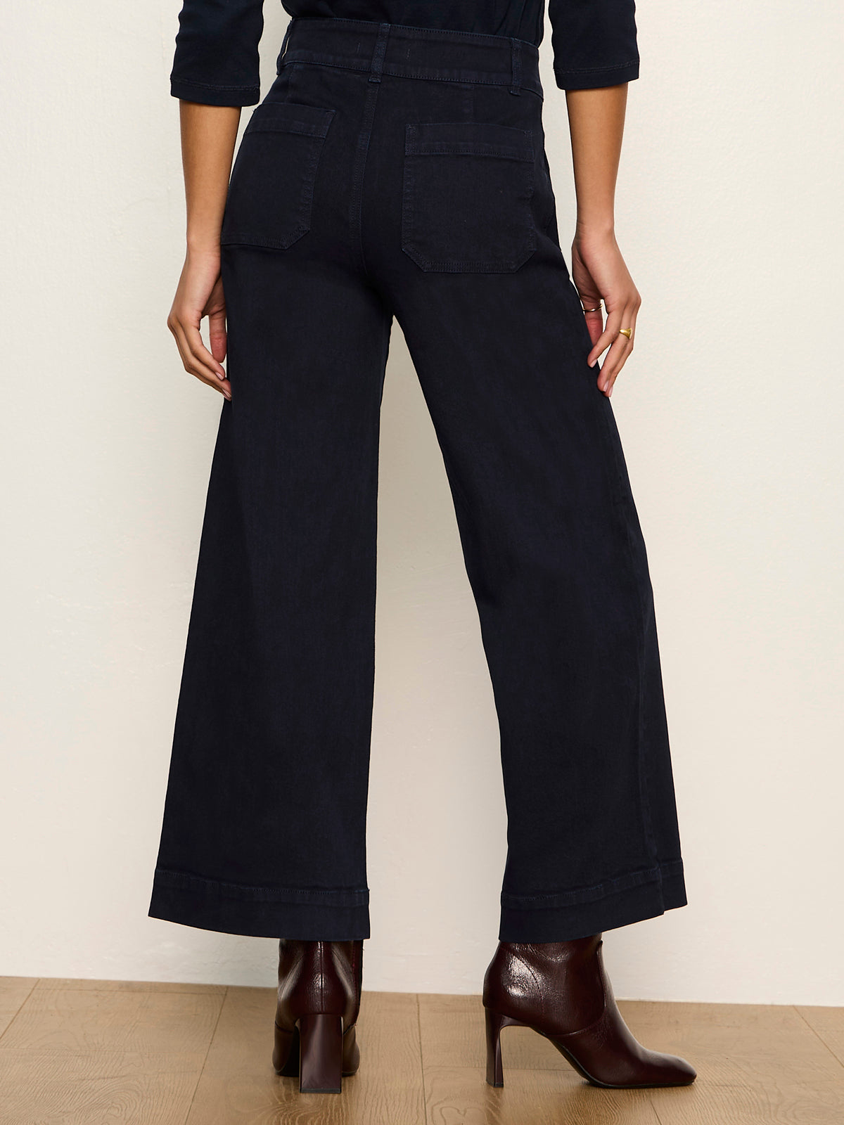Chelsea Wide Leg Jean Navy Blazer - Sanctuary Clothing
