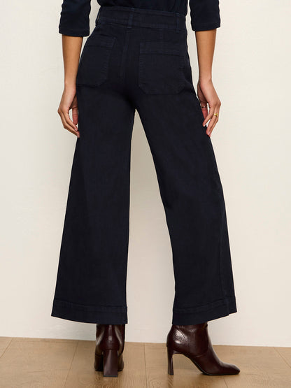 Chelsea Wide Leg Jean Navy Blazer - Sanctuary Clothing