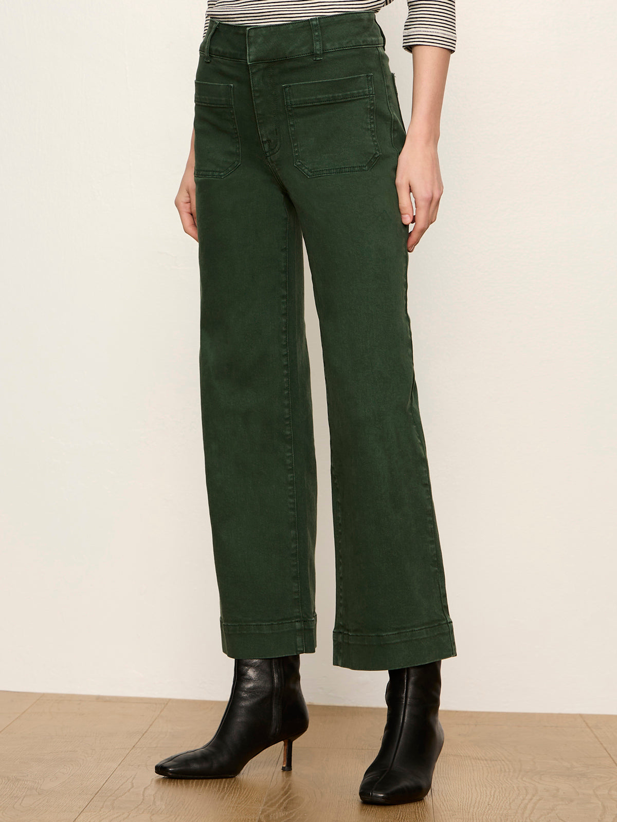 Chelsea Wide Leg Jean Washed Forest - Sanctuary Clothing