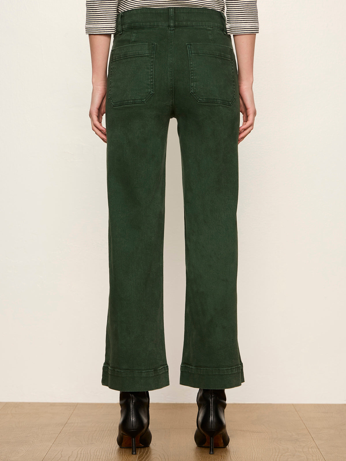 Chelsea Wide Leg Jean Washed Forest - Sanctuary Clothing