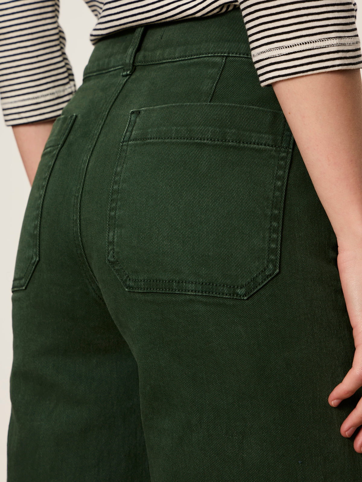 Chelsea Wide Leg Jean Washed Forest - Sanctuary Clothing
