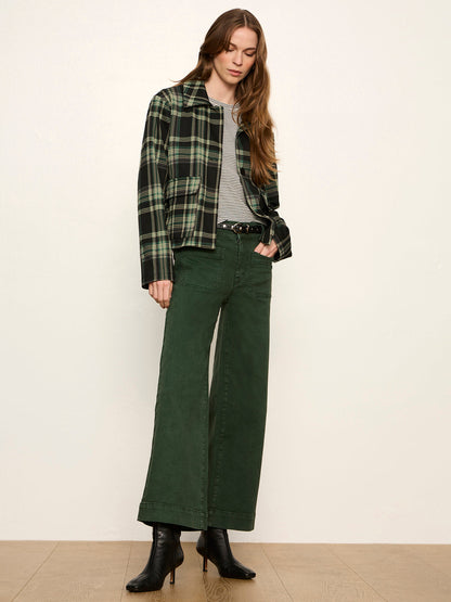 Chelsea Wide Leg Jean Washed Forest - Sanctuary Clothing