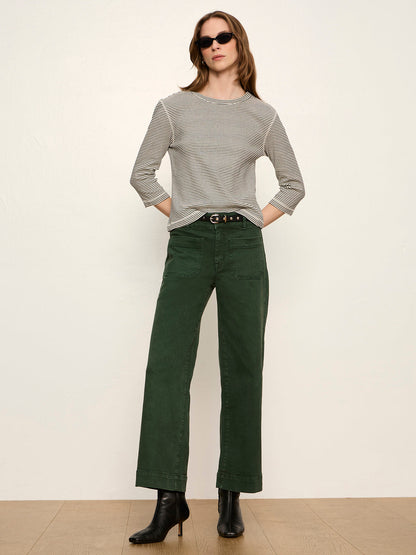 Chelsea Wide Leg Jean Washed Forest - Sanctuary Clothing