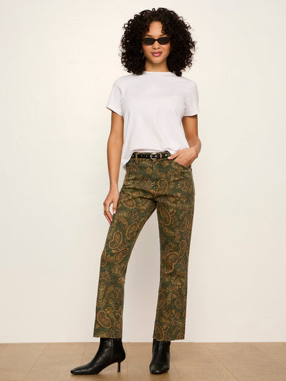 Cadence 90'S Straight Crop Jean Washed Decoratif - Sanctuary Clothing