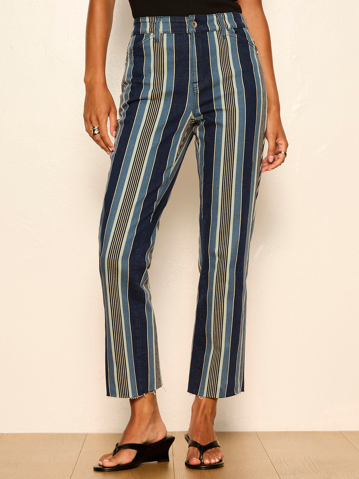 CELESTE 90'S STRAIGHT CROP PIER STRIPE - Sanctuary Clothing