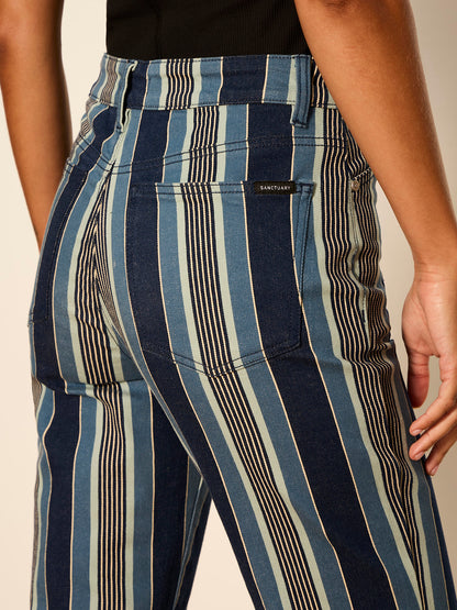 CELESTE 90'S STRAIGHT CROP PIER STRIPE - Sanctuary Clothing