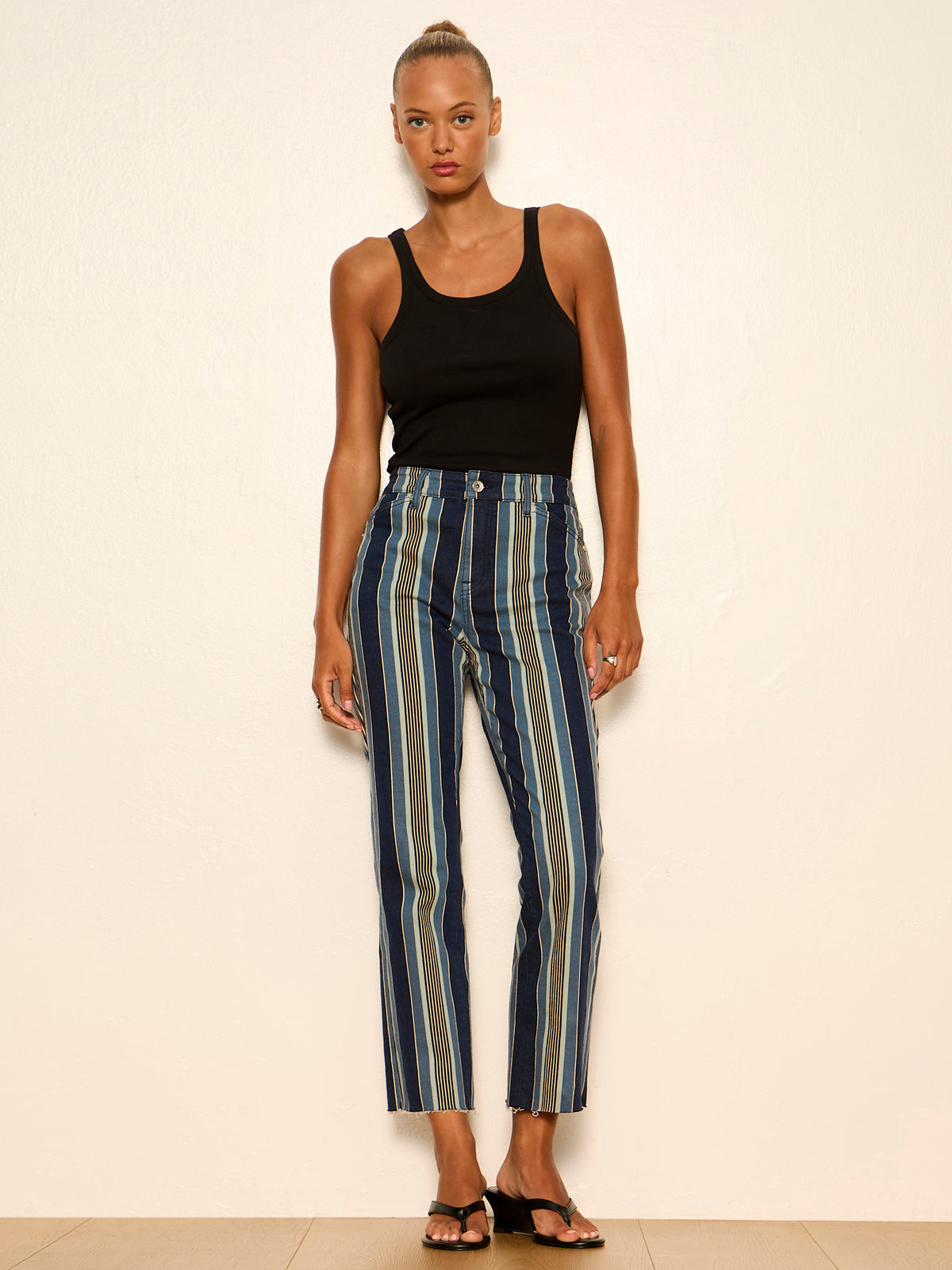 CELESTE 90'S STRAIGHT CROP PIER STRIPE - Sanctuary Clothing