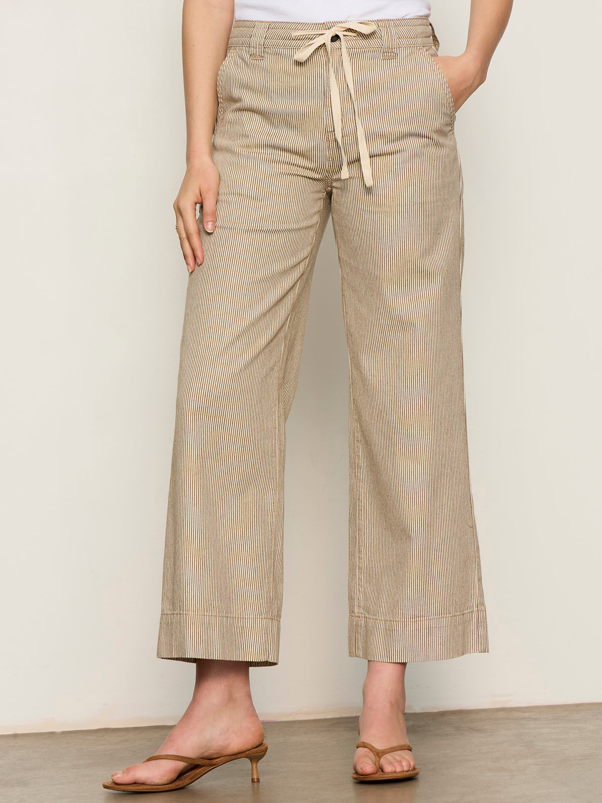 LILY STRIPE CROPPED PANT LIDO STRIPE - Sanctuary Clothing