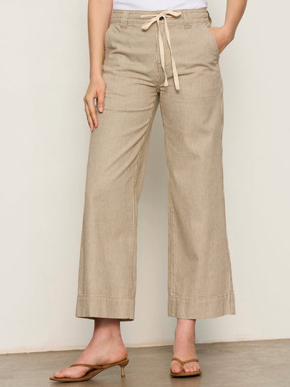 LILY STRIPE CROPPED PANT LIDO STRIPE - Sanctuary Clothing