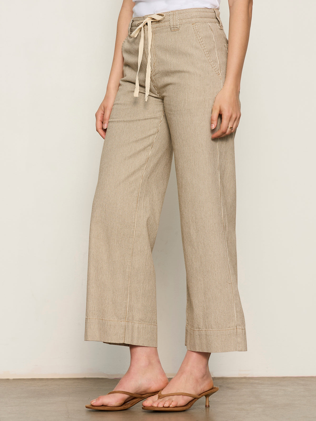LILY STRIPE CROPPED PANT LIDO STRIPE - Sanctuary Clothing