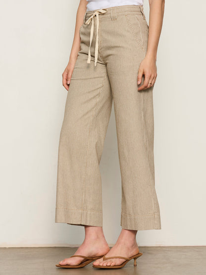 LILY STRIPE CROPPED PANT LIDO STRIPE - Sanctuary Clothing