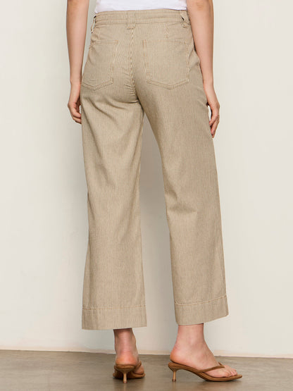 LILY STRIPE CROPPED PANT LIDO STRIPE - Sanctuary Clothing