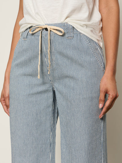 LILY STRIPE CROPPED PANT YACHT STRIPE - Sanctuary Clothing