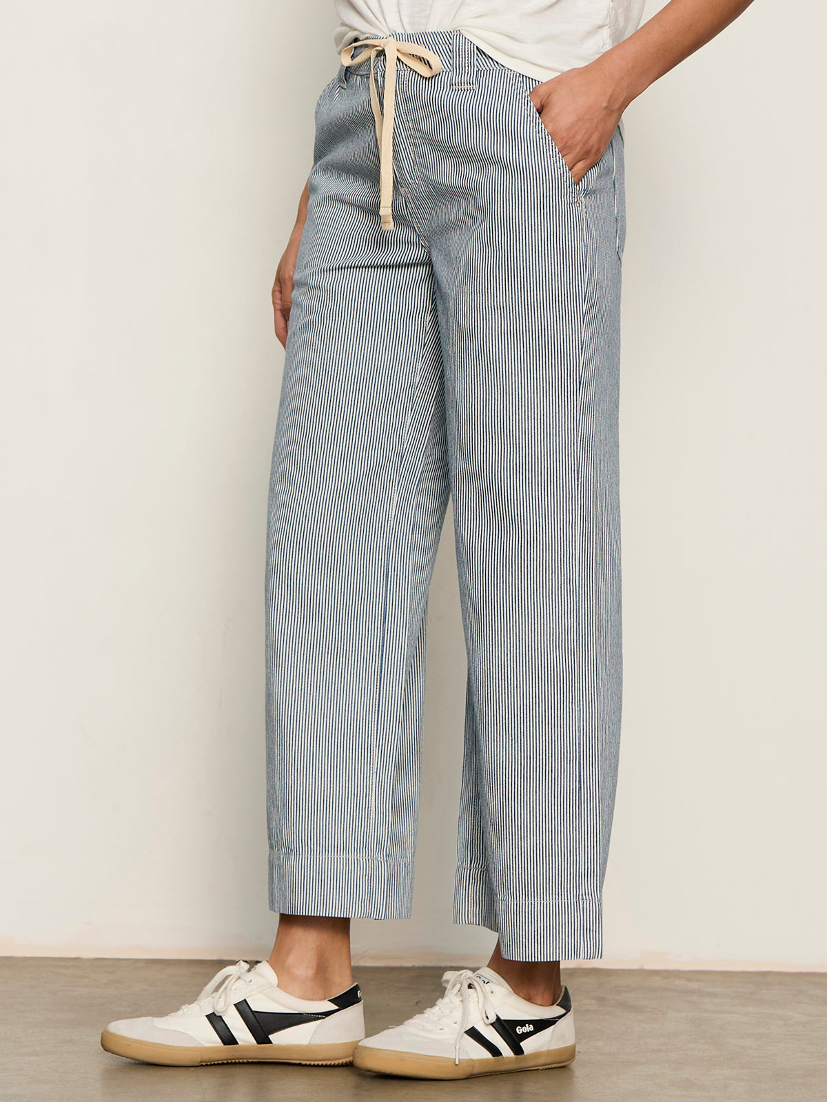 LILY STRIPE CROPPED PANT YACHT STRIPE - Sanctuary Clothing