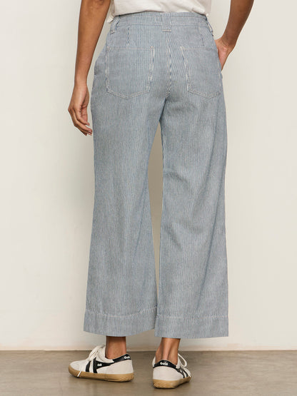 LILY STRIPE CROPPED PANT YACHT STRIPE - Sanctuary Clothing