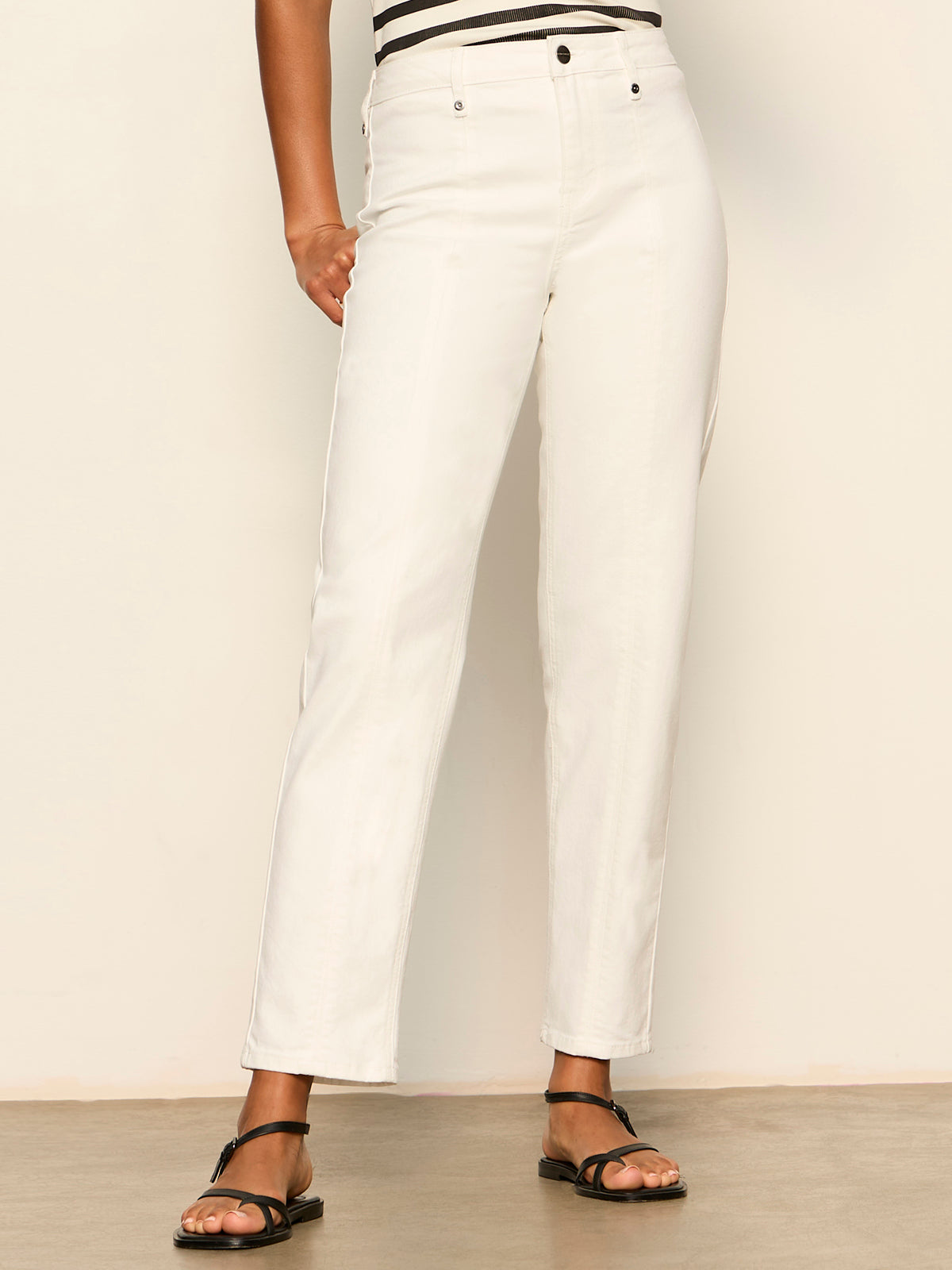 NIXIE SLIM STRIAGHT ANKLE CHALK - Sanctuary Clothing