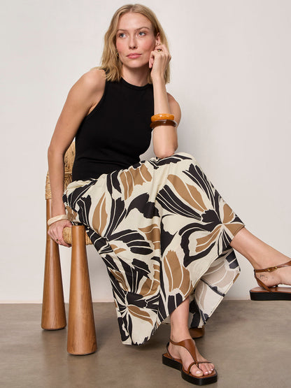 SANDBAR MIX MEDIA MIDI DRESS LOTUS W/ BLACK - Sanctuary Clothing