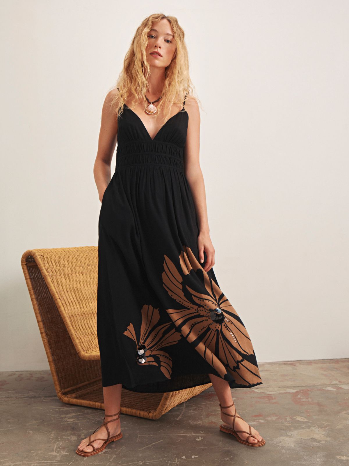 MIRA EMBELLISHED VOLUME DRESS MACRO LOTUS - Sanctuary Clothing