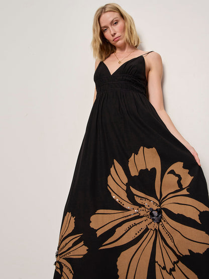 MIRA EMBELLISHED VOLUME DRESS MACRO LOTUS - Sanctuary Clothing