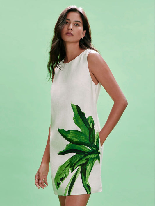 WAY TO BE LINEN SHIFT DRESS PALMETTA - Sanctuary Clothing