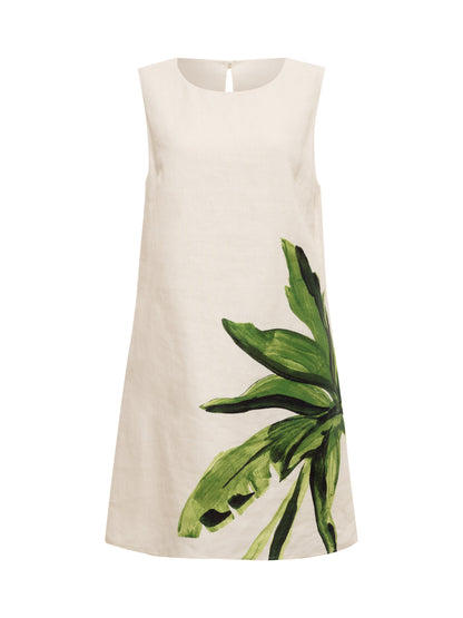 WAY TO BE LINEN SHIFT DRESS PALMETTA - Sanctuary Clothing