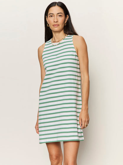 ON THE YACHT SHIFT DRESS GREEN JUICE / WHITE STRIPE - Sanctuary Clothing