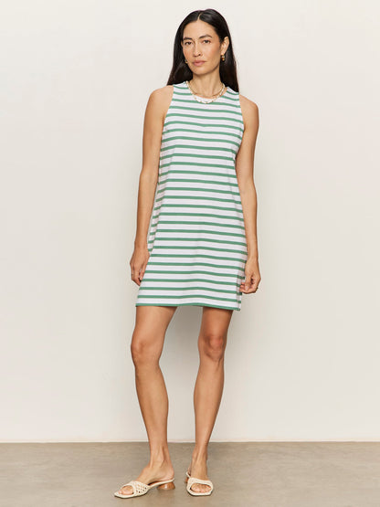 ON THE YACHT SHIFT DRESS GREEN JUICE / WHITE STRIPE - Sanctuary Clothing