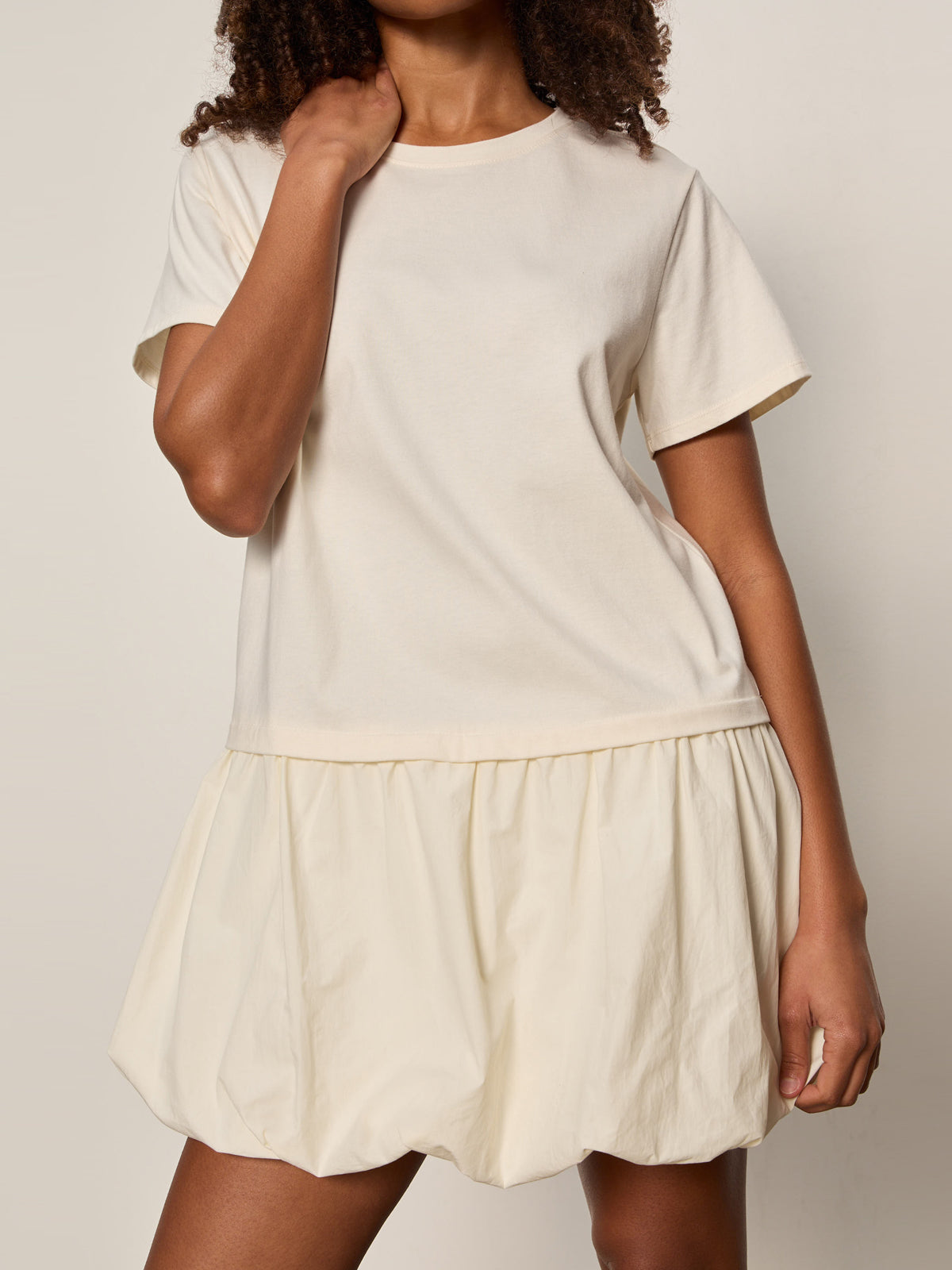 FOR KEEPS BUBBLE TSHIRT DRESS COLLAGEN - Sanctuary Clothing