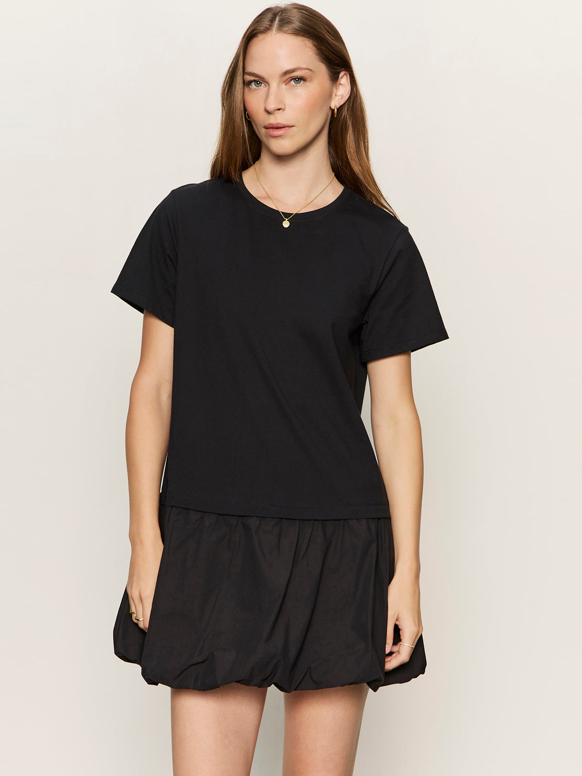 FOR KEEPS BUBBLE TSHIRT DRESS BLACK - Sanctuary Clothing