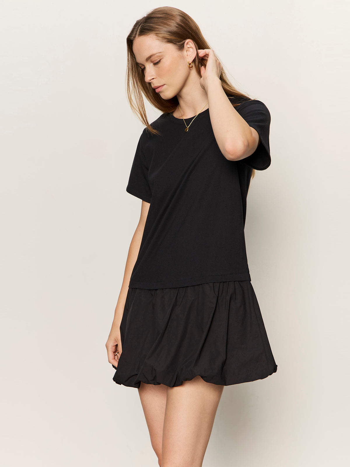 FOR KEEPS BUBBLE TSHIRT DRESS BLACK - Sanctuary Clothing