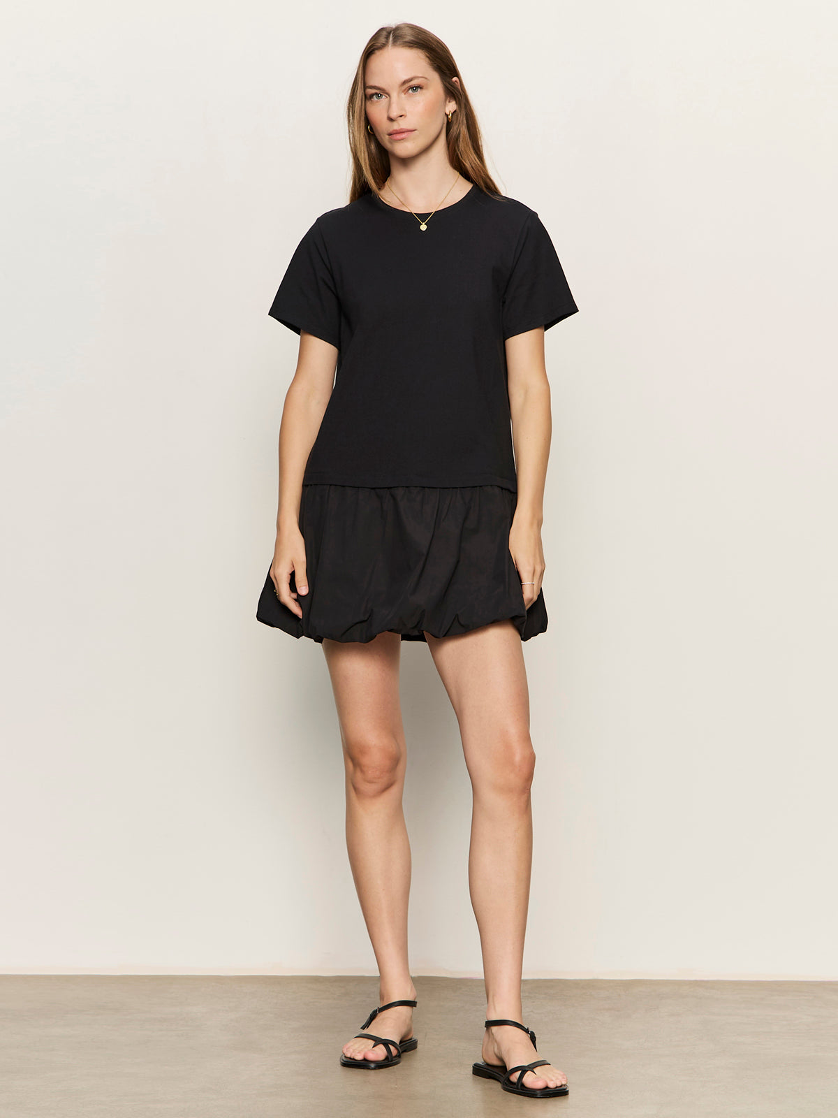FOR KEEPS BUBBLE TSHIRT DRESS BLACK - Sanctuary Clothing