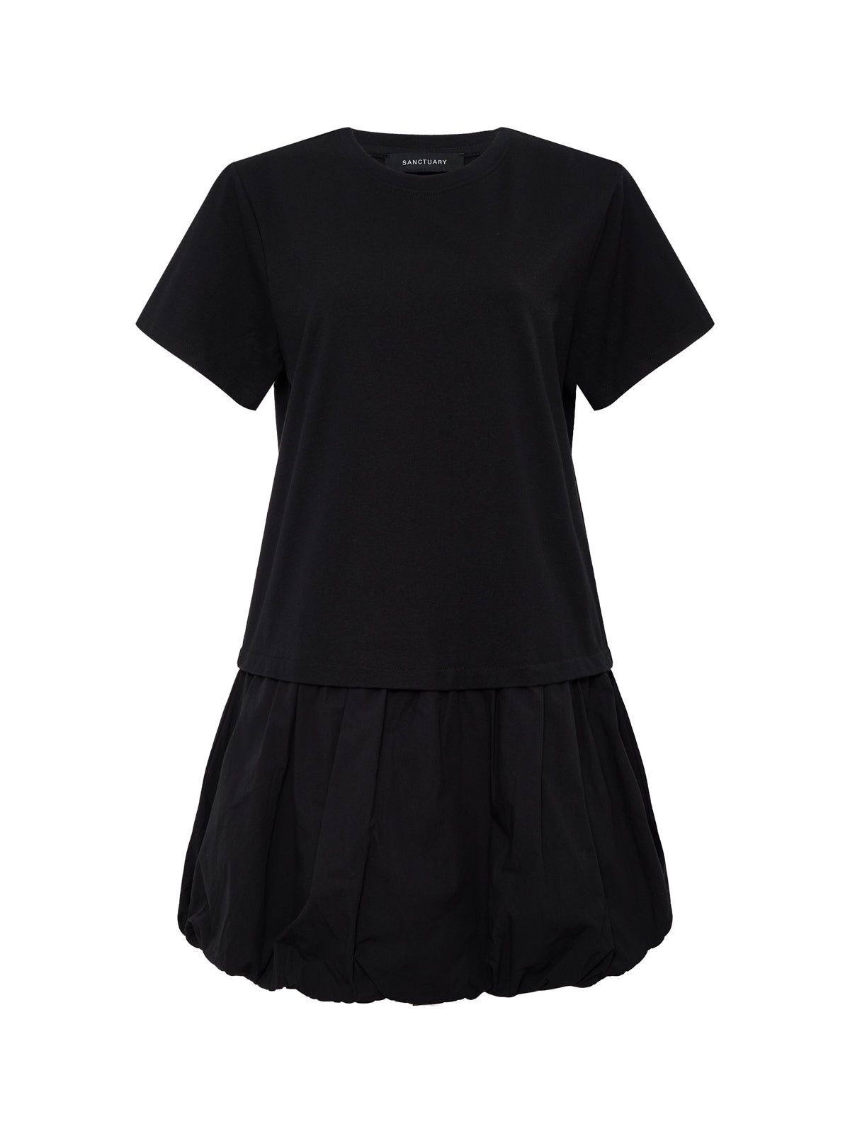 FOR KEEPS BUBBLE TSHIRT DRESS BLACK - Sanctuary Clothing