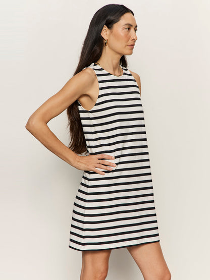 ON THE YACHT SHIFT DRESS CHALK AND BLACK STRIPE - Sanctuary Clothing