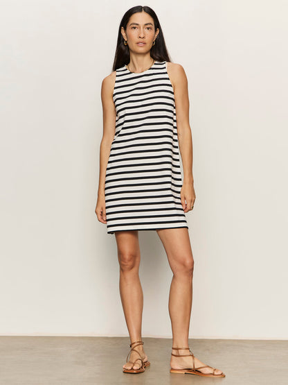ON THE YACHT SHIFT DRESS CHALK AND BLACK STRIPE - Sanctuary Clothing