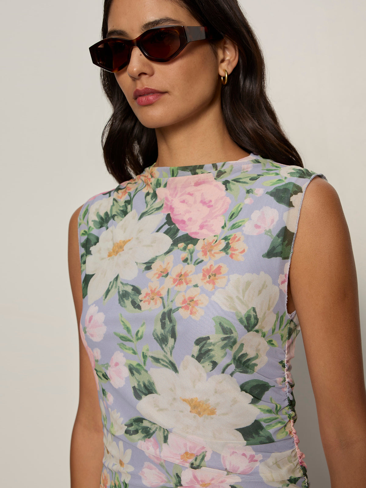 NEW DAY MESH MIDI DRESS SPRING FLORAL - Sanctuary Clothing
